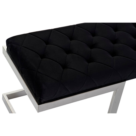 Bench DKD Home Decor   Black Polyester Steel (140 x 40 x 40 cm)-0