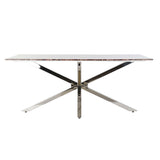 Dining Table DKD Home Decor Marble Steel (180 x 90 x 76 cm)-2