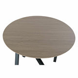 Side table DKD Home Decor 65 x 65 x 49,5 cm Black Metal Wood Light brown-1