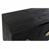 Sideboard DKD Home Decor 145 x 42 x 77 cm Black Golden Mango wood-1