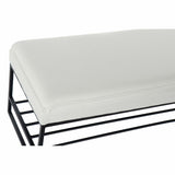Foot-of-bed Bench DKD Home Decor Black Beige Iron 80,5 x 36 x 35,5 cm-1