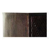 Sideboard DKD Home Decor Black Dark brown Metal Mango wood 84 x 43 x 153,5 cm-4
