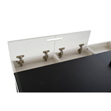 Desk DKD Home Decor Black Metal MDF White PU (110 x 55 x 76 cm)-7