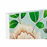 Canvas DKD Home Decor Crystal Flowers Canvas (80 x 4 x 120 cm)-2