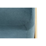 Bench DKD Home Decor   Foam Blue Golden Metal Polyester Velvet MDF Wood (80 x 80 x 42 cm)-2