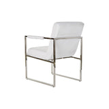 Chair DKD Home Decor Polyester Steel White (56 x 68 x 92 cm)-1