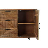 Sideboard DKD Home Decor Natural Metal Mango wood (145 x 40 x 86 cm)-2