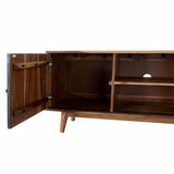 TV furniture DKD Home Decor Black Natural Wood 130 x 40 x 57 cm-3