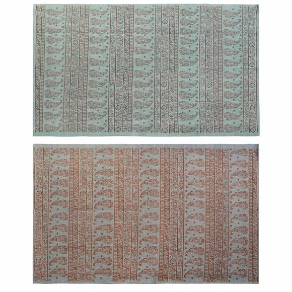 Carpet DKD Home Decor 160 x 230 x 0,4 cm Blue Polyester Green Arab (2 Units)-0