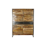 Cupboard DKD Home Decor 8424001857029 120 x 41 x 161 cm Natural Black Steel Mango wood-6