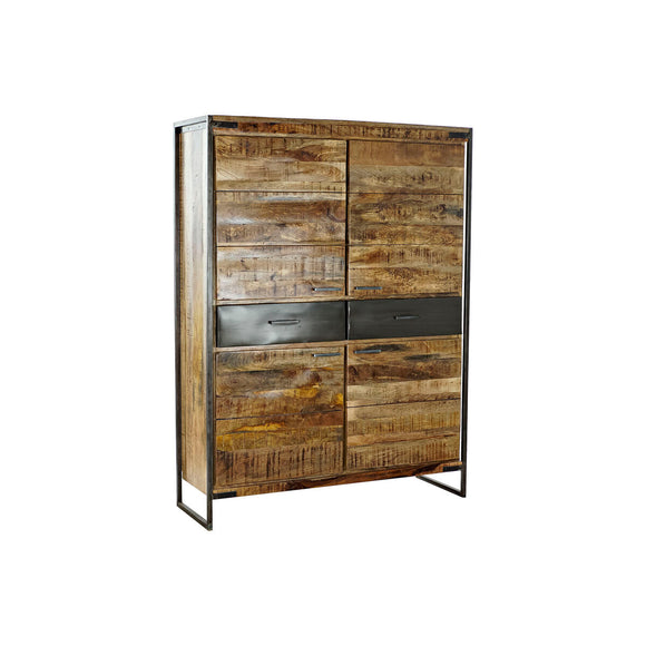 Cupboard DKD Home Decor 8424001857029 120 x 41 x 161 cm Natural Black Steel Mango wood-0