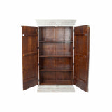 Cupboard DKD Home Decor White Metal Mango wood (100 x 43 x 190 cm)-3