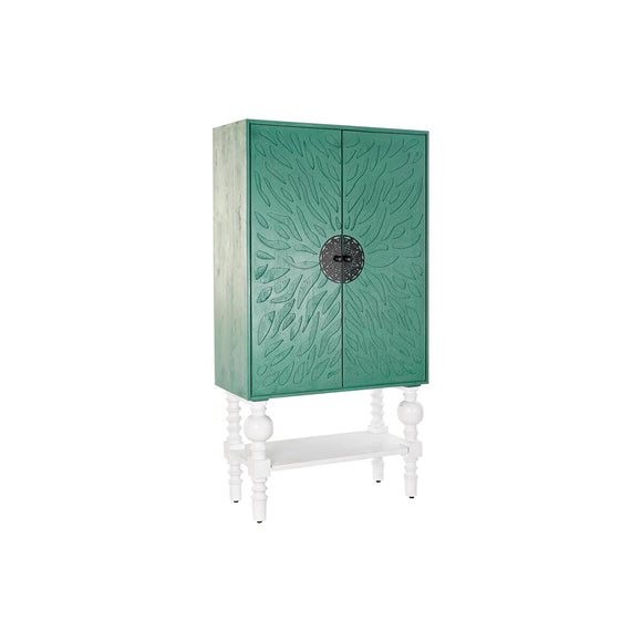 Cupboard DKD Home Decor Metal Wood Turquoise White (106 x 48 x 208 cm)-0