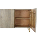 Sideboard DKD Home Decor   Grey Golden Metal Mango wood 160 x 45 x 75 cm-2