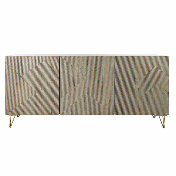 Sideboard DKD Home Decor   Grey Golden Metal Mango wood 160 x 45 x 75 cm-0