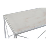 Console DKD Home Decor White Silver Metal Marble 100 x 33 x 78 cm-4