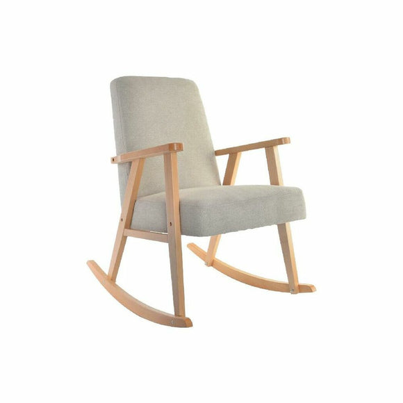 Rocking Chair DKD Home Decor Beige Natural Wood Beech Plastic MDF Wood 81 x 58 x 90 cm-0