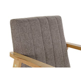 Armchair DKD Home Decor Natural Beige Polyester Pinewood (63 x 68 x 81 cm)-2