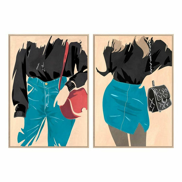 Canvas DKD Home Decor polystyrene Canvas Lady-0