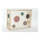 Console DKD Home Decor Pink Golden Metal Circles (120 x 36 x 90 cm)-1