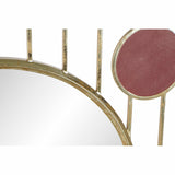Wall mirror DKD Home Decor Green Grey Pink Golden Circles Sixties 100 x 2 x 100 cm (100 Units)-2