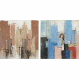Painting DKD Home Decor 100 x 2,4 x 100 cm Abstract Modern (2 Units)-0