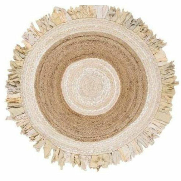 Carpet DKD Home Decor Beige Brown Cotton Jute (200 x 200 x 1 cm)-0