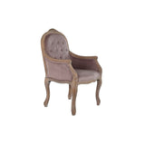 Dining Chair DKD Home Decor Pink Natural 62 x 55 x 100 cm 63,5 x 50 x 102 cm-0