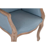 Dining Chair DKD Home Decor Blue Natural 30 x 40 cm 62 x 55 x 100 cm 63,5 x 50 x 102 cm-5