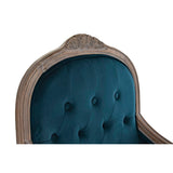 Chair DKD Home Decor Turquoise Linen Rubber wood (63.5 x 50 x 102 cm)-4
