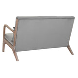 2-Seater Sofa DKD Home Decor Grey Rubber wood Velvet 122 x 85 x 74 cm-4