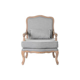 Armchair DKD Home Decor 66 x 66 x 94 cm Natural Wood Light grey-2