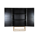 Cupboard DKD Home Decor   110 x 50 x 180 cm Black Metal Poplar-7
