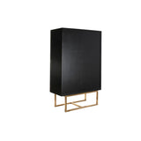 Cupboard DKD Home Decor   110 x 50 x 180 cm Black Metal Poplar-3
