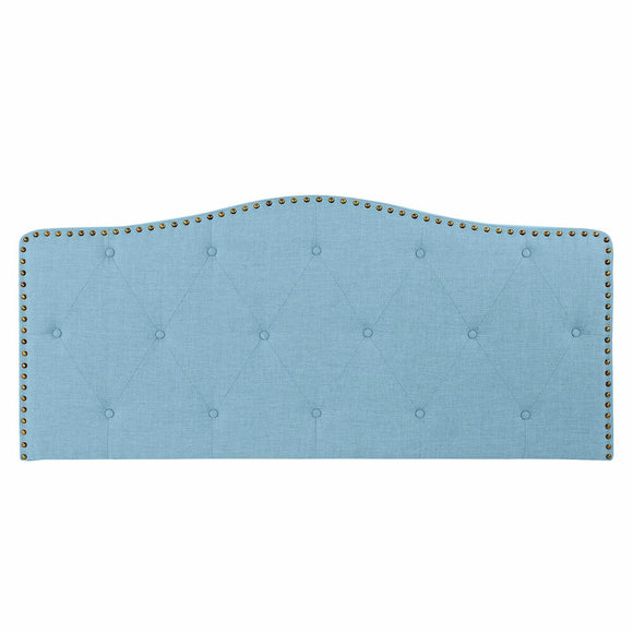 Headboard DKD Home Decor Blue Beige Celeste Rubber wood 146 x 6 x 68 cm-0