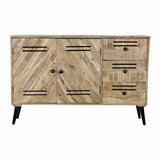 Sideboard DKD Home Decor   Black Metal Mango wood 140 x 40 x 93 cm-1