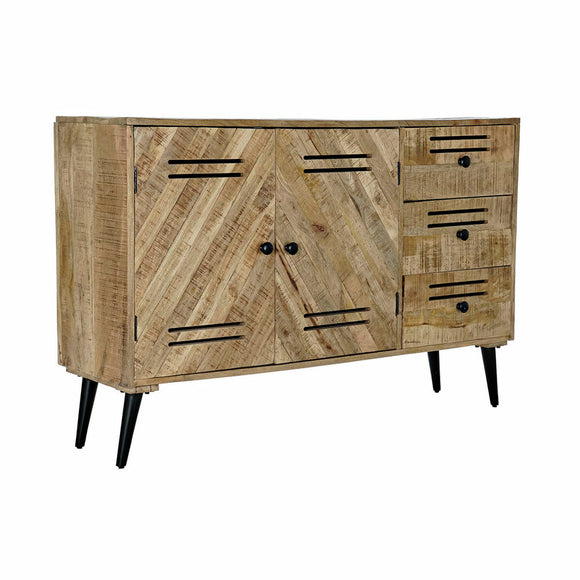 Sideboard DKD Home Decor   Black Metal Mango wood 140 x 40 x 93 cm-0