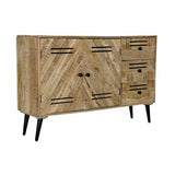 Sideboard DKD Home Decor   Black Metal Mango wood 140 x 40 x 93 cm-0
