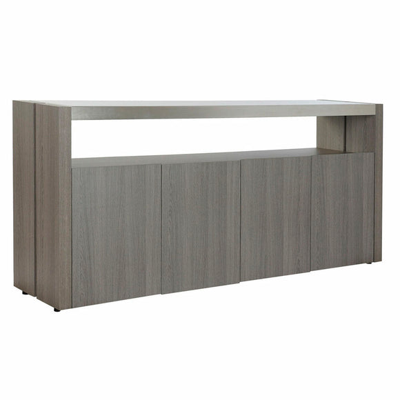 Sideboard DKD Home Decor   Grey Aluminium Crystal Oak Tempered Glass 165 x 39 x 76 cm-0
