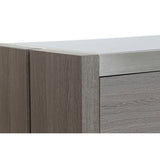 TV furniture DKD Home Decor Grey Aluminium Crystal Oak Tempered Glass 200 x 45 x 42 cm-2