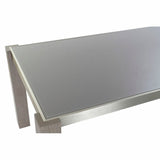 Dining Table DKD Home Decor Crystal Grey Aluminium Oak Tempered Glass (162 x 92 x 74 cm)-1