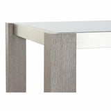 Dining Table DKD Home Decor Crystal Grey Aluminium Oak Tempered Glass (162 x 92 x 74 cm)-4