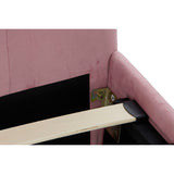 Bed DKD Home Decor Wood Metal Pink 180 x 200 cm 187 x 210 x 137 cm-3