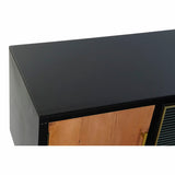 TV furniture DKD Home Decor Black Dark brown Crystal MDF Wood 166 x 40 x 55 cm-1