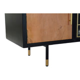 TV furniture DKD Home Decor Black Dark brown Crystal MDF Wood 166 x 40 x 55 cm-4
