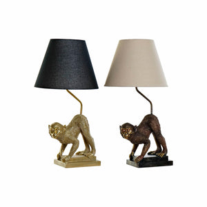 Desk lamp DKD Home Decor 32,5 x 30 x 60 cm Black Beige Golden Metal Resin 220 V 50 W (2 Units)-0