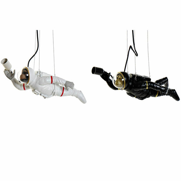 Ceiling Light DKD Home Decor Black White Resin 220 V 50 W (46 x 14.5 x 20 cm) (2 pcs)-0