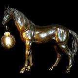 Desk lamp DKD Home Decor Resin 25W 220 V Golden Horse (59.5 x 16.5 x 47 cm)-1