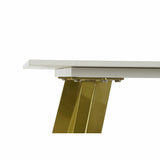 Side table DKD Home Decor Ceramic Golden Metal White Modern (60 x 60 x 48 cm)-2
