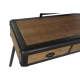 Dresser DKD Home Decor Black Natural Metal Fir Fir wood 130 x 44 x 136 cm-1